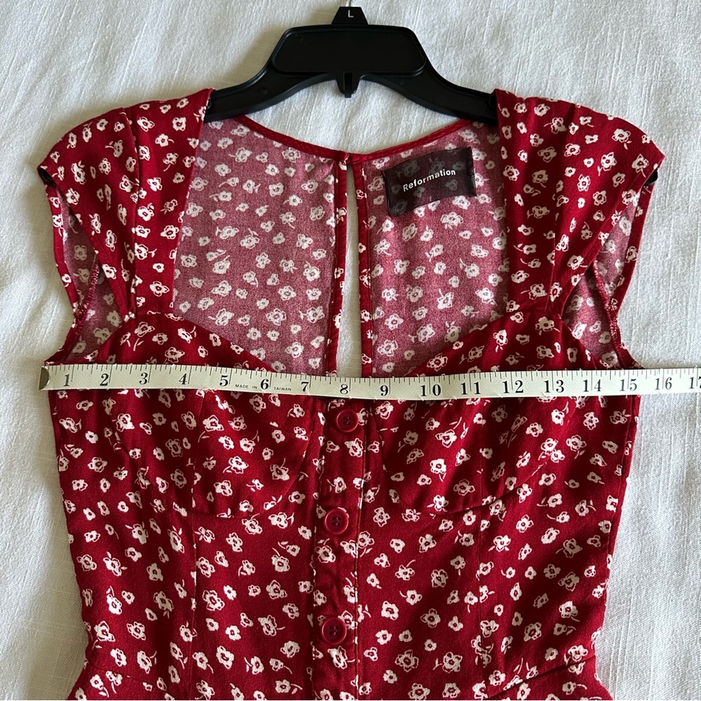 Reformation Red Floral Mini Dress - Picture 9 of 11